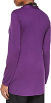 Thumbnail for your product : Eileen Fisher Angled-Front Merino Jersey Cardigan, Women's