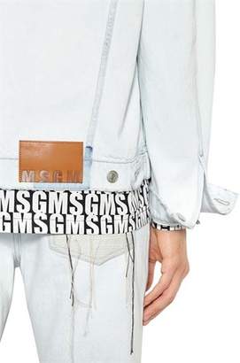 MSGM Destroyed Denim Jacket W/ Pocket Detail