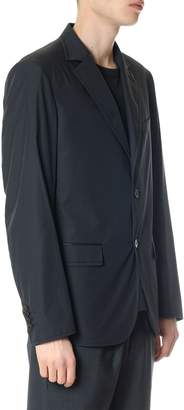 Ferragamo Single Breasted Navy Cotton Jacket