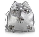 Thumbnail for your product : Miu Miu Nappa Crystal-Embellished Drawstring Pouch