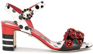 Dolce & Gabbana Floral Embellished Sandals