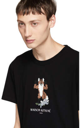 MAISON KITSUNÉ Black Pixel Fox T-Shirt