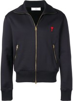 Thumbnail for your product : AMI Paris Zipped Sweatshirt With High Collar and Heart Patch