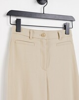 Thumbnail for your product : Monki Stacy flare trousers in beige - BEIGE