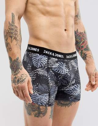 Jack and Jones 3 Pack Trunks In Jungle Print
