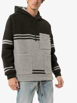 Thumbnail for your product : Stone Island stripe hooded pocket zip jumper
