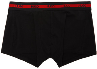 HUGO BOSS Two-Pack Black and Red Twin Boxer Briefs