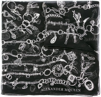 Alexander McQueen Heart Chain scarf - women - Silk - One Size