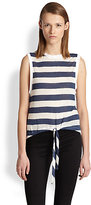 Thumbnail for your product : Twenty Tees Tied-Waist Striped Jersey Tank