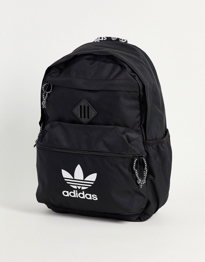 adidas trefoil backpack in black - ShopStyle