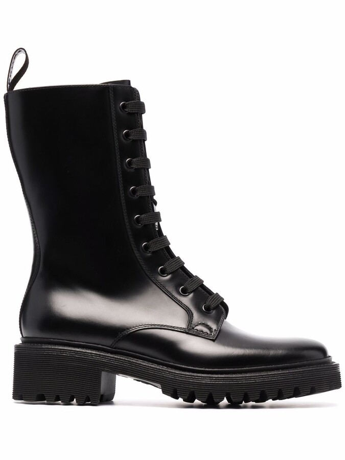 patent combat boots