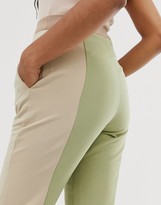 Thumbnail for your product : UNIQUE21 slim suit trousers in tonal colour block co-ord