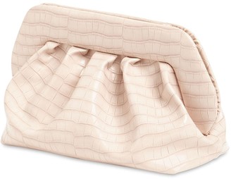 Themoire Bios Croc Embossed Faux Leather Clutch
