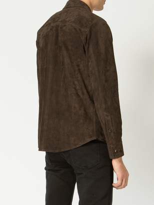 Ajmone leather shirt jacket