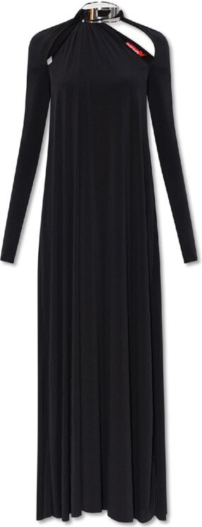 Diesel Cut-Out High Neck Long-Sleeved Dress