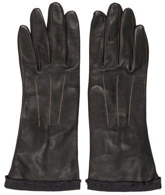 Lanvin Silk-Lined Leather Gloves