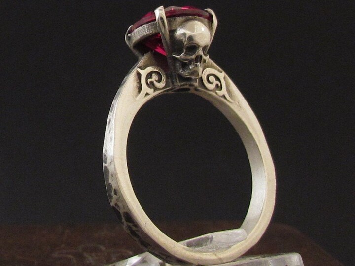 Etsy Mysacrum Skull Ring-Silver 925