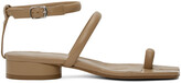Thumbnail for your product : Maison Margiela Beige Ankle Strap Tabi Sandals