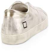 Thumbnail for your product : D.A.T.E Hill Metallic Leather Low-Top Sneakers