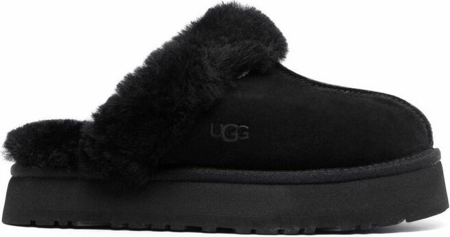UGG Disquette Logo Embossed Platform Slippers