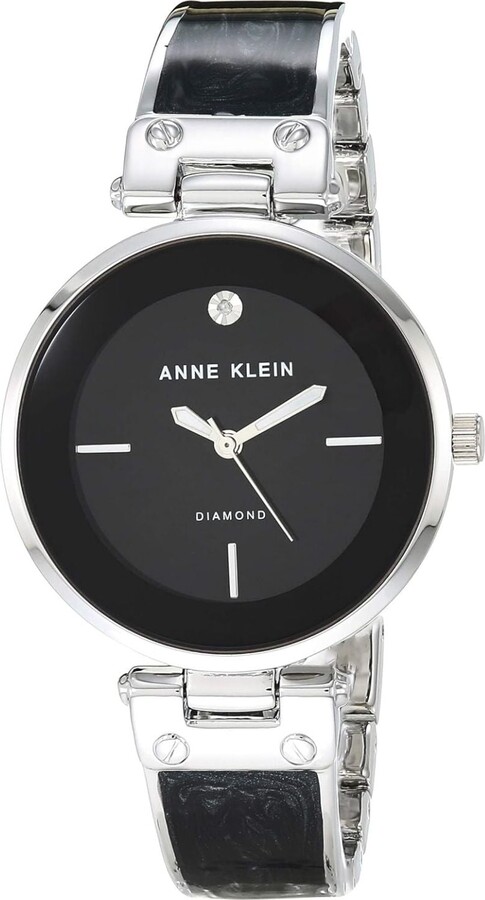 Anne Klein Women's Bangle Black Round 34mm