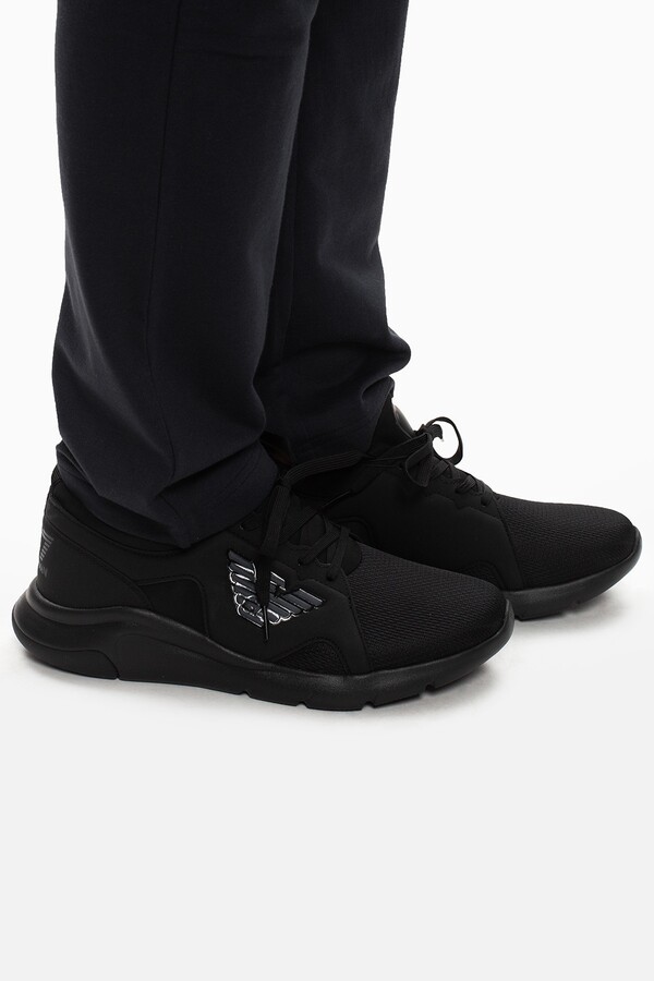 emporio armani black men's sneakers