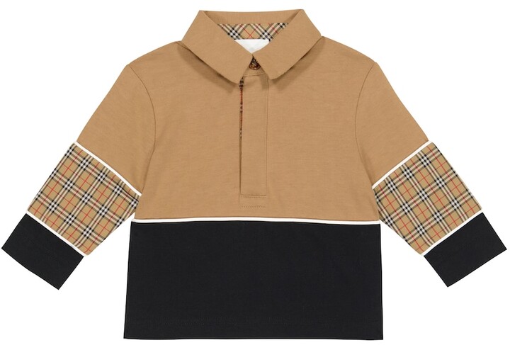 Burberry Children Baby Vintage Check cotton polo shirt