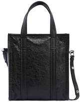 Balenciaga Xs Bazar Crackled Leather Tote Bag