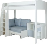 Thumbnail for your product : Stompa Uno S Plus High-Sleeper with White Headboard, Grey Chair Bed and 2 Door Cube Unit