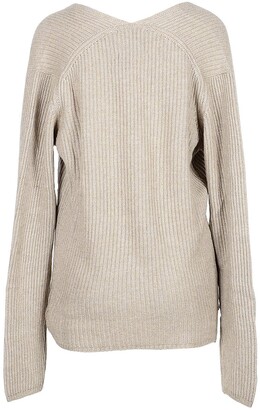 NOW Camel Cashmere and Wool Women's V-Neck Sweater