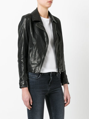 BLK DNM zipped jacket - women - Leather/Cupro/Polyacrylic - S
