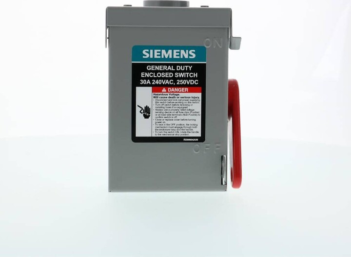 Siemens General Duty 30 Amp 3-Pole 3-Wire 240-Volt Non-Fusible Outdoor Safety Switch