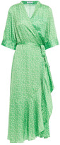 Thumbnail for your product : Rodebjer Kweller Ruffled Floral-print Satin Wrap Dress