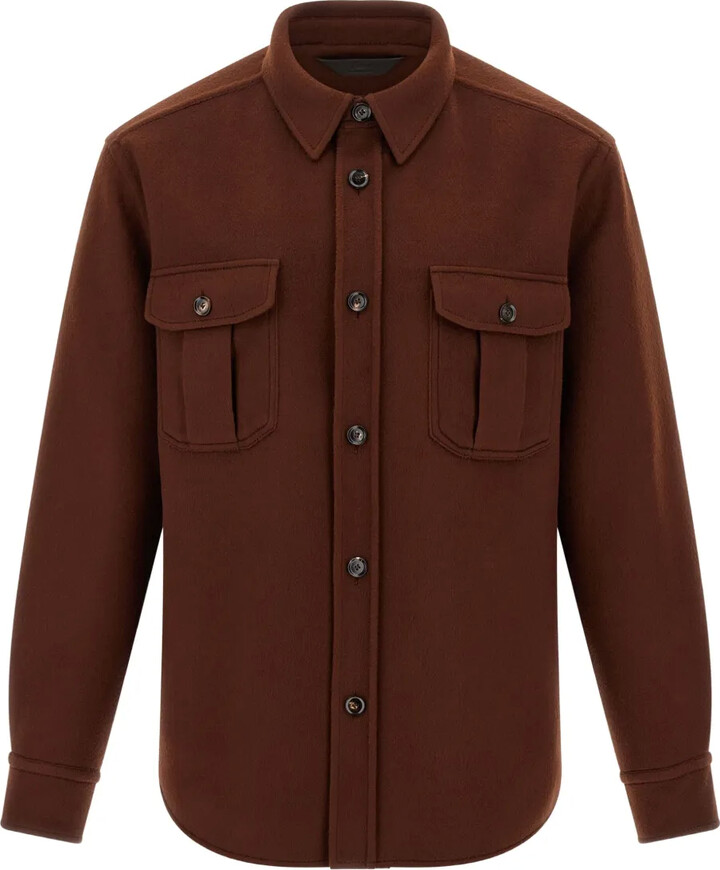 Brioni Button-Cuffed Shirt Jacket