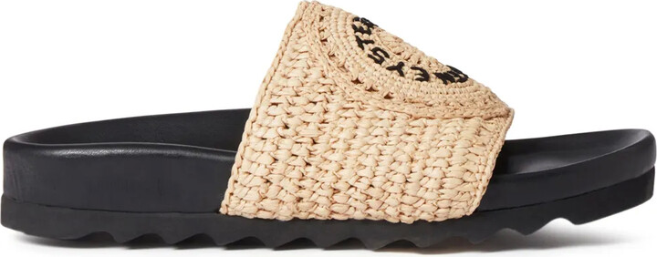 Stella McCartney Elyse raffia slides