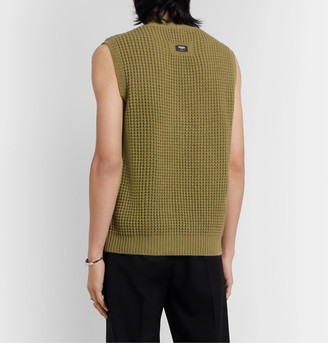 Fendi Waffle-Knit Cashmere Sweater Vest