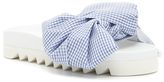 Thumbnail for your product : Joshua Sanders Gingham Slides With Bow