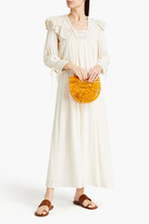 Thumbnail for your product : Antik Batik Lucia crochet-trimmed cotton-gauze maxi dress