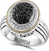 Thumbnail for your product : Effy 18K Gold & Sterling Silver Black Diamond & White Diamond Ring - 0.61 ctw. - Size 7