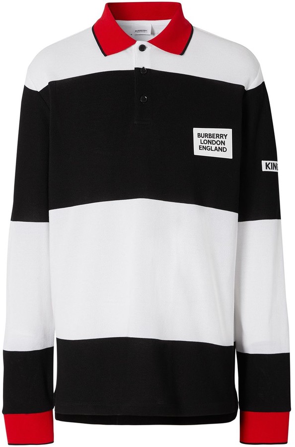 mens burberry long sleeve polo