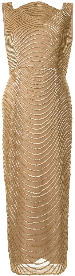 gold beaded dress