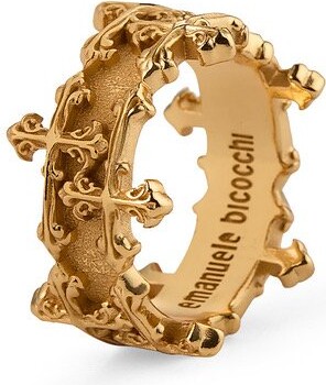 Emanuele Bicocchi Avelli Cross Double Band Ring