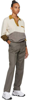 Martine Rose Brown Wool Panelled Tailored Trousers