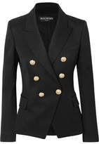 Thumbnail for your product : Balmain Double-breasted Wool-twill Blazer