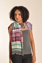 Thumbnail for your product : Tolani Zig Zag Scarf in Green Purple