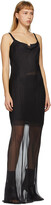 Thumbnail for your product : Ann Demeulemeester Black Godetia Ribbon Slip Dress