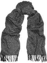 Thumbnail for your product : Saint Laurent Baby Cat leopard-print cashmere scarf