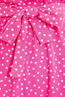 Quiz Pink and White Polka Dot Bardot Playsuit