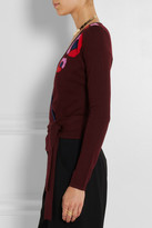 Thumbnail for your product : Diane von Furstenberg Intarsia wool wrap cardigan
