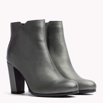 Tommy Hilfiger Metallic Leather Ankle Boot